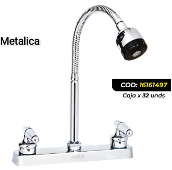 Llave Para Lavaplatos Flexible Con Palanca