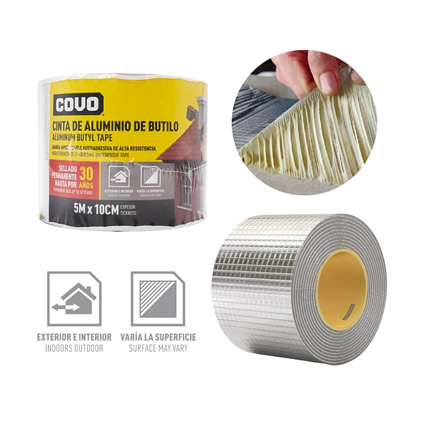 Cinta De Aluminio De Butilo Covo